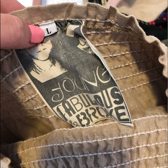 Young, Fabulous & Broke Strapless Linen Jumpsuit - Picture 9 of 16